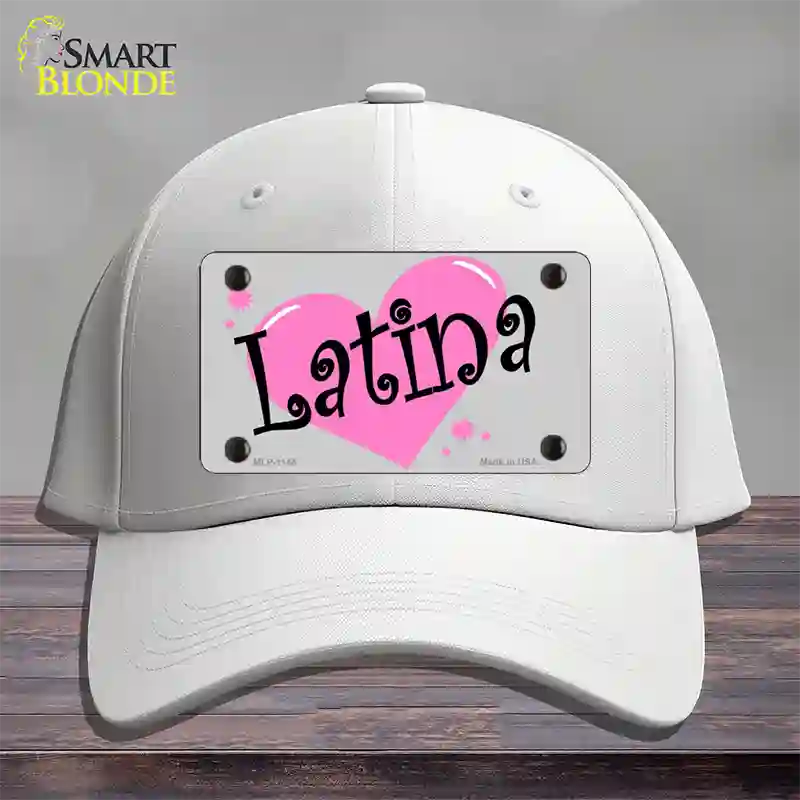 Latina Novelty License Plate Hat Cotton / White