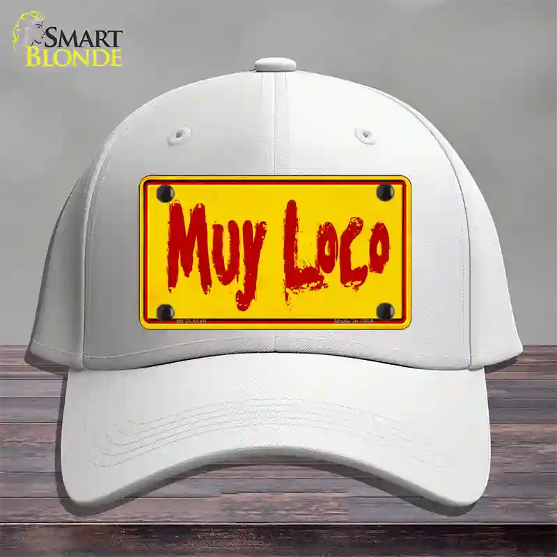 Muy Loco Novelty License Plate Hat Cotton / White