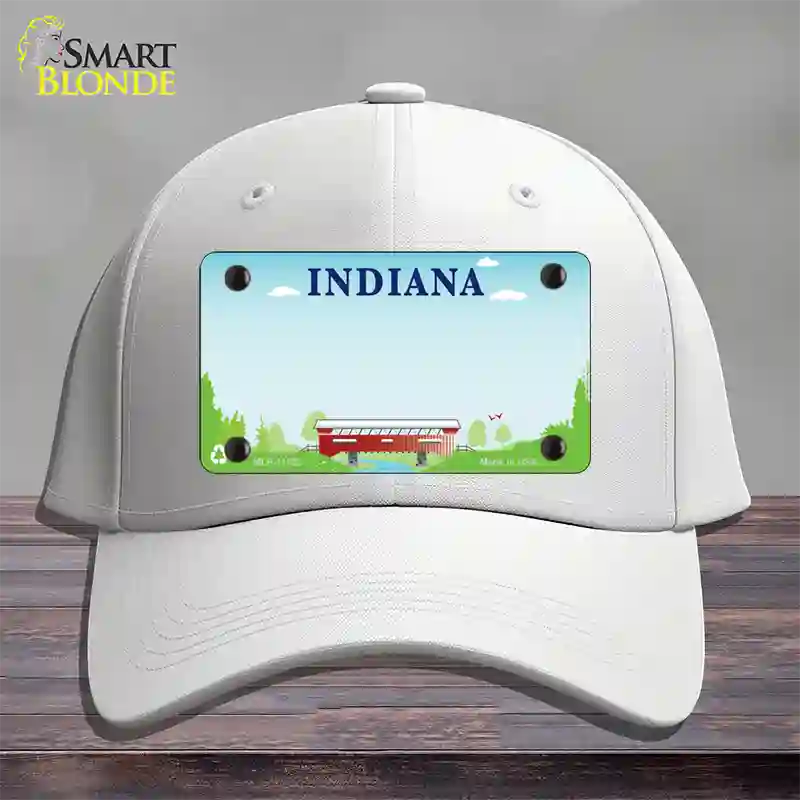 Indiana Recycle State Blank Novelty License Plate Hat Cotton / White