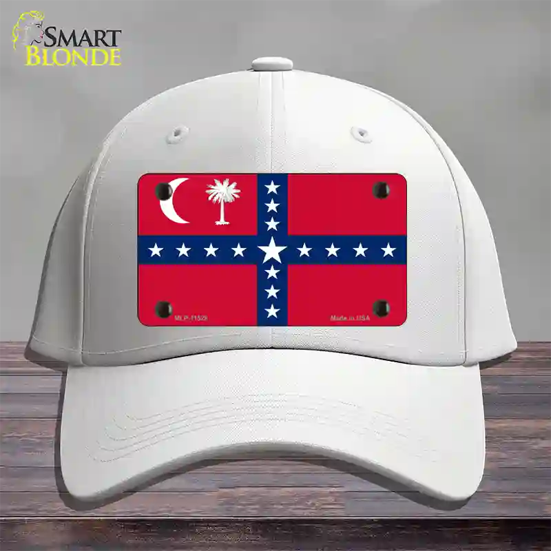 South Carolina Sovereignty Flag Novelty License Plate Hat Cotton / White