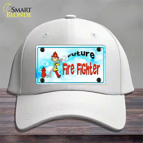 Future Fire Fighter Novelty License Plate Hat Cotton / White