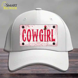 Cowgirl Pink Novelty License Plate Hat Cotton / White