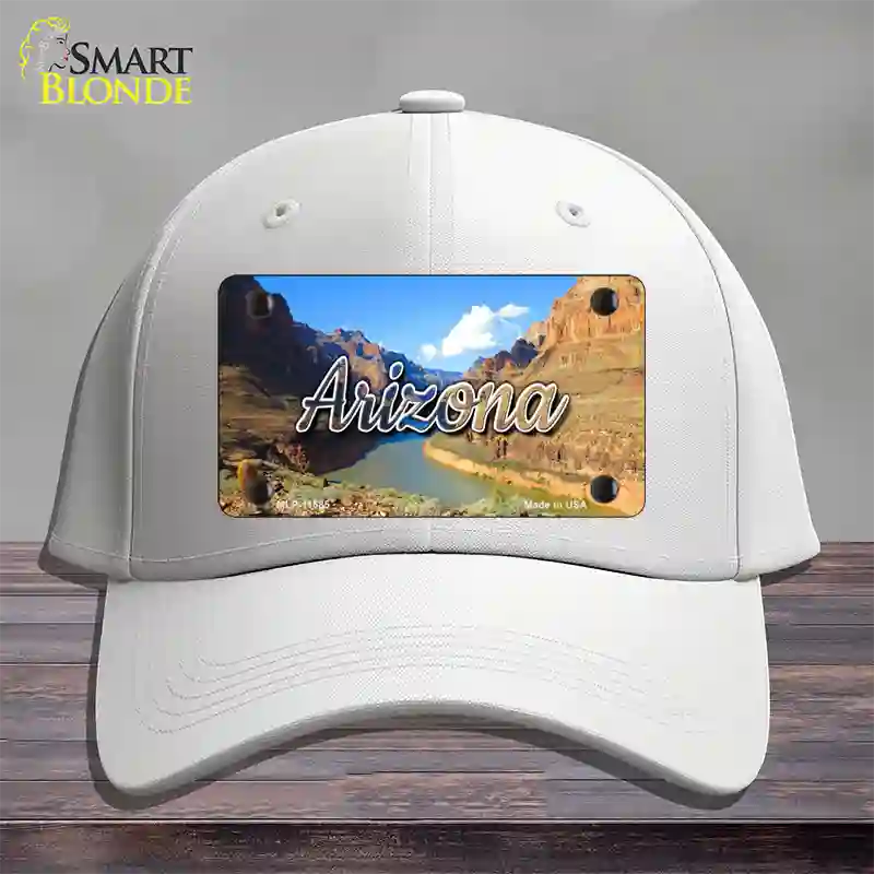 Arizona Canyon State Novelty License Plate Hat Cotton / White