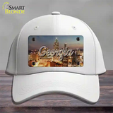 Georgia City Lights State Novelty License Plate Hat Cotton / White