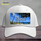 Hawaii Palm Trees State Novelty License Plate Hat Cotton / White