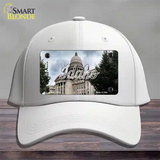 Idaho Capital Building State Novelty License Plate Hat Cotton / White