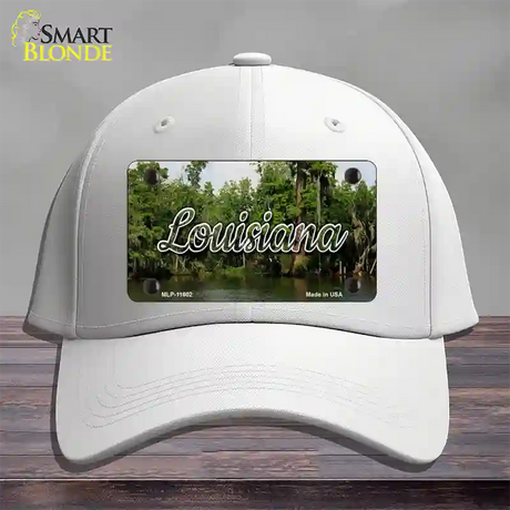 Louisiana Swamp State Novelty License Plate Hat Cotton / White