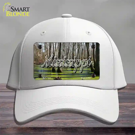 Mississippi Swamp State Novelty License Plate Hat Cotton / White