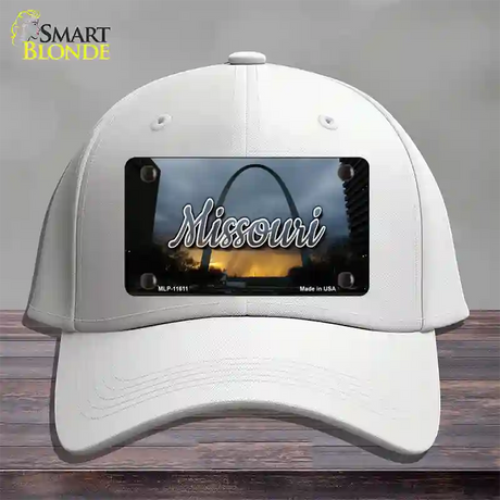 Missouri Gateway Arch State Novelty License Plate Hat Cotton / White