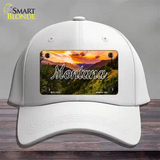 Montana Forest Sunset State Novelty License Plate Hat Cotton / White