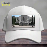 Nebraska Capital Building State Novelty License Plate Hat Cotton / White