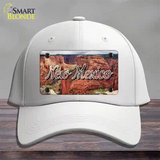 New Mexico Red Canyon State Novelty License Plate Hat Cotton / White