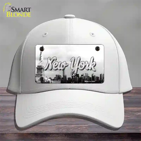 New York Statue of Liberty State Novelty License Plate Hat Cotton / White