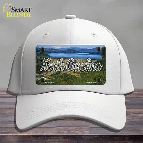 North Carolina Dam State Novelty License Plate Hat Cotton / White