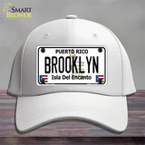 Brooklyn Puerto Rico Novelty License Plate Hat Cotton / White