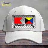 Bravo Zulu Novelty License Plate Hat Cotton / White