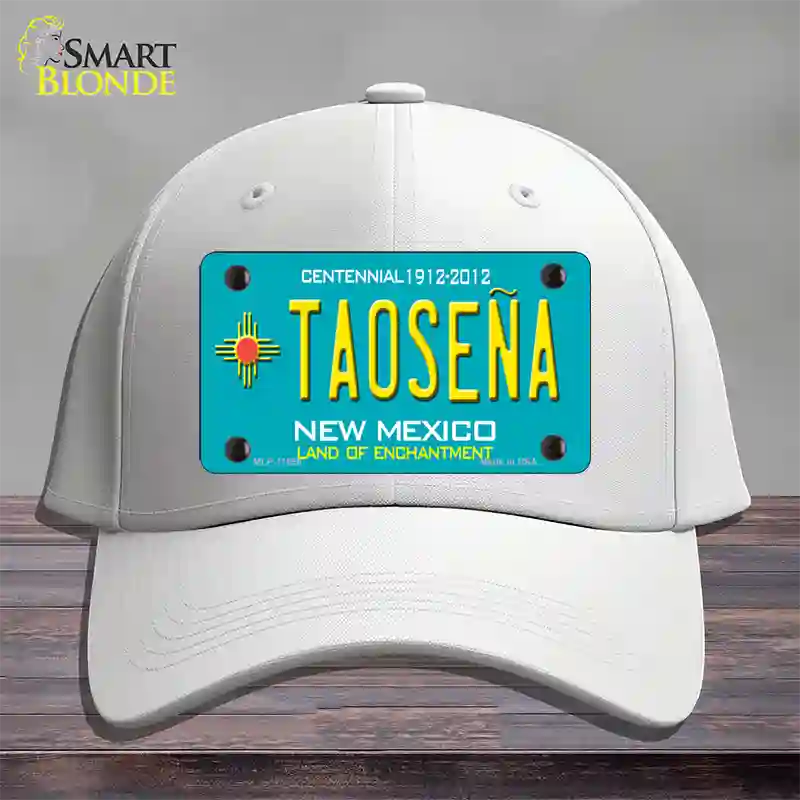 Taosena Teal New Mexico Novelty License Plate Hat Cotton / White