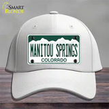 Manitou Springs Colorado Novelty License Plate Hat Cotton / White