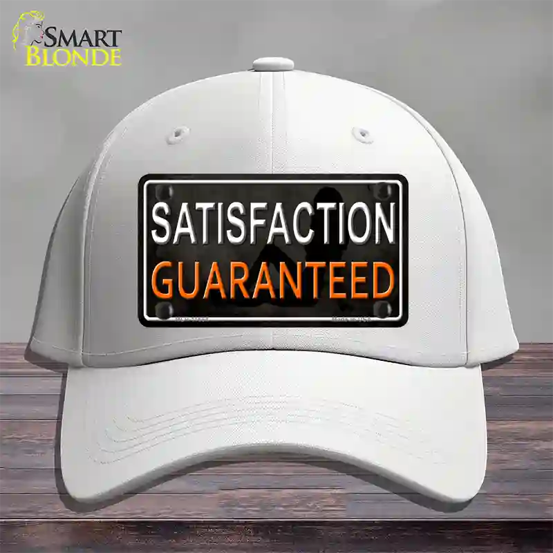 Satisfaction Guaranteed Novelty License Plate Hat Cotton / White