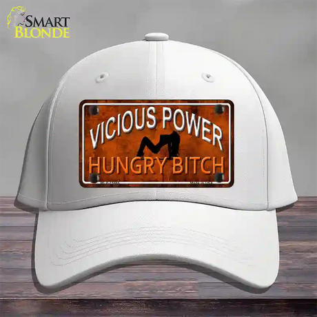 Vicious Power Novelty License Plate Hat Cotton / White