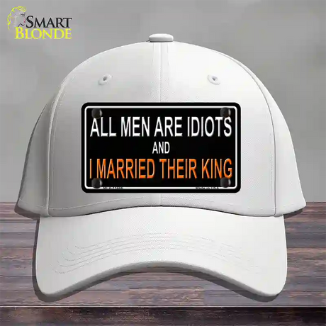 All Men Are Idiots Novelty License Plate Hat Cotton / White