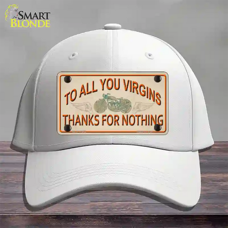 To All You Virgins Novelty License Plate Hat Cotton / White