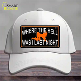 Where The Hell Novelty License Plate Hat Cotton / White