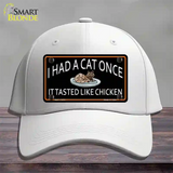 I Had A Cat Once Novelty License Plate Hat Cotton / White