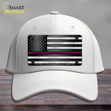 First Responder American Flag Novelty License Plate Hat Cotton / White