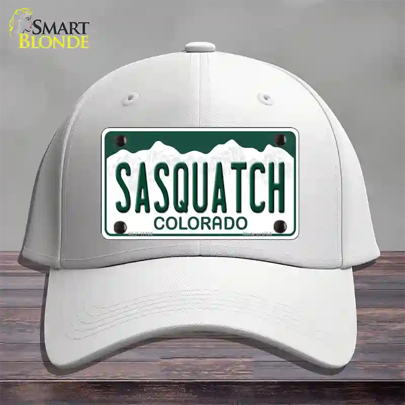 Sasquatch Colorado Novelty License Plate Hat Cotton / White