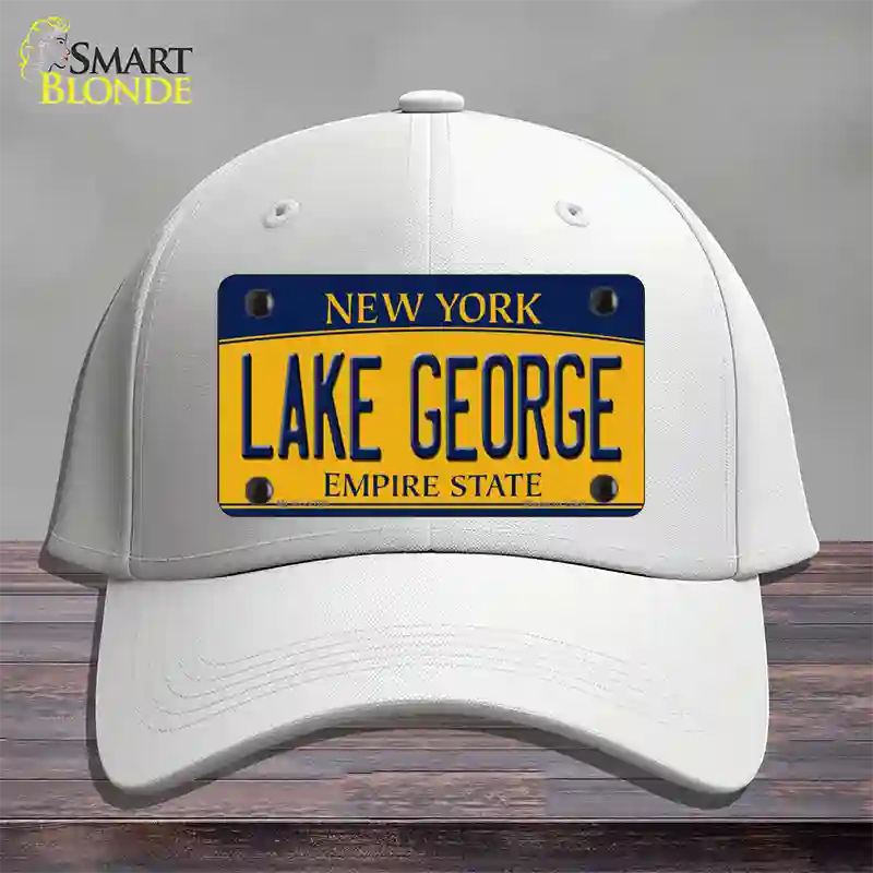 Lake George New York Novelty License Plate Hat Cotton / White