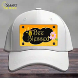 Bee Blessed Honey Hive Novelty License Plate Hat Cotton / White