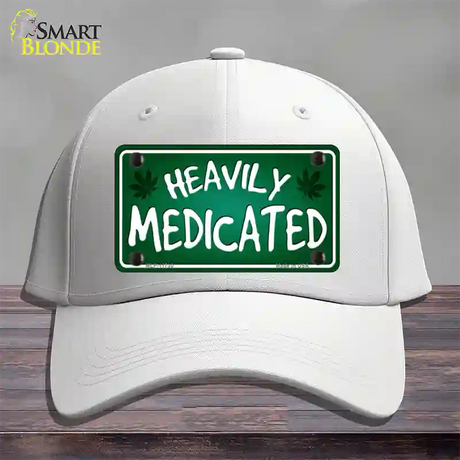 Heavily Medicated Novelty License Plate Hat Cotton / White