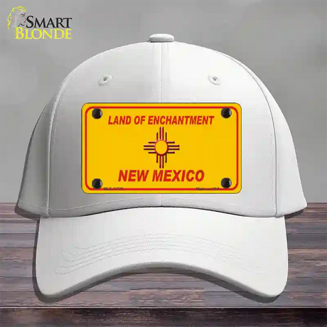 New Mexico Blank Yellow State Novelty License Plate Hat Cotton / White