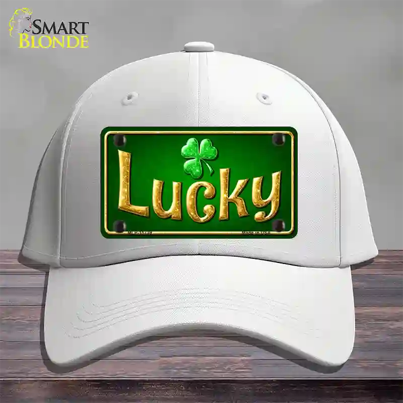 Lucky Irish Novelty License Plate Hat Cotton / White