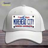 Morehead City North Carolina State Novelty License Plate Hat Cotton / White