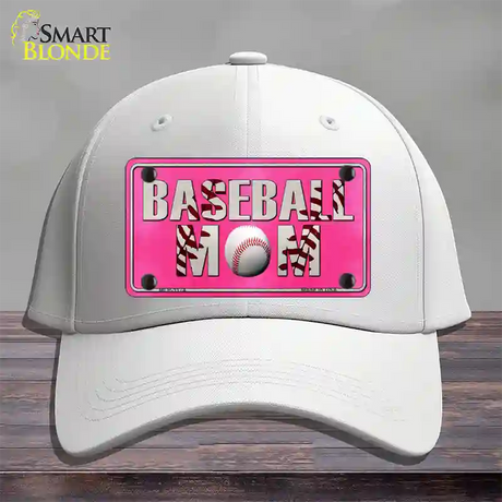 Baseball Mom Novelty License Plate Hat Cotton / White