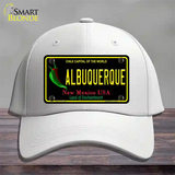 Albuquerque New Mexico Black State Novelty License Plate Hat Cotton / White