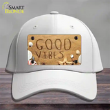 Good Vibes in the Sand Novelty License Plate Hat Cotton / White