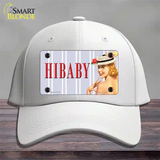 Hi Baby Vintage Pinup Novelty License Plate Hat Cotton / White