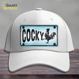 Cocky Chicken Novelty License Plate Hat Cotton / White