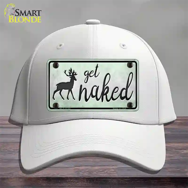 Get Naked Novelty License Plate Hat Cotton / White