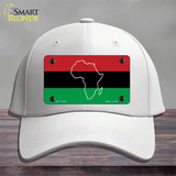 Africa Outline With Flag Novelty License Plate Hat Cotton / White