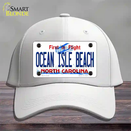 Ocean Isle Beach North Carolina Novelty License Plate Hat Cotton / White