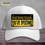 Youre Speeding Novelty License Plate Hat Cotton / White