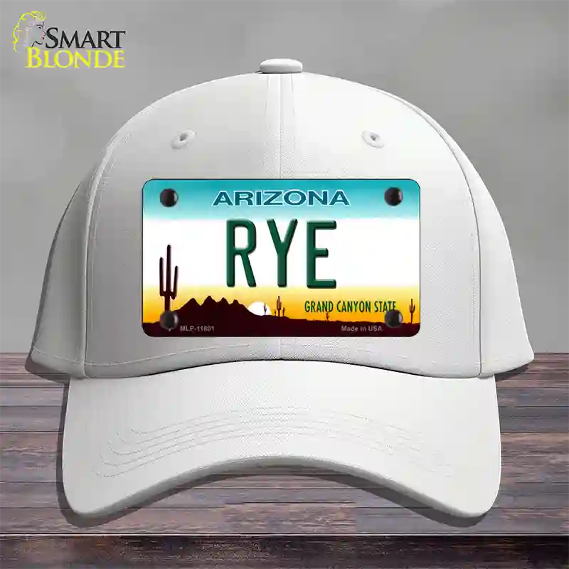 Rye Arizona Novelty License Plate Hat Cotton / White