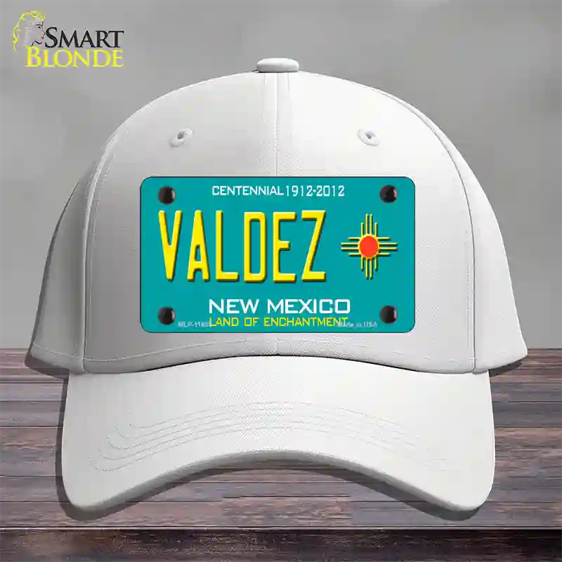 Valdez New Mexico Novelty License Plate Hat Cotton / White