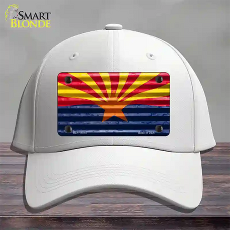 Arizona Flag Novelty License Plate Hat Cotton / White