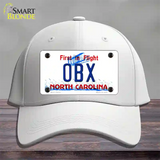 OBX North Carolina Novelty License Plate Hat Cotton / White