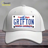 Grifton North Carolina Novelty License Plate Hat Cotton / White